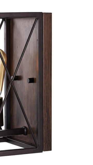 Norris X-Frame 6" Farmhouse Rustic Iron LED Sconce - JONATHAN Y